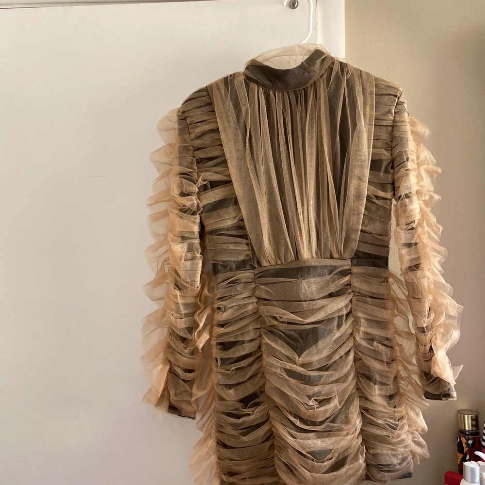 Ruffled Color-Blocked dress